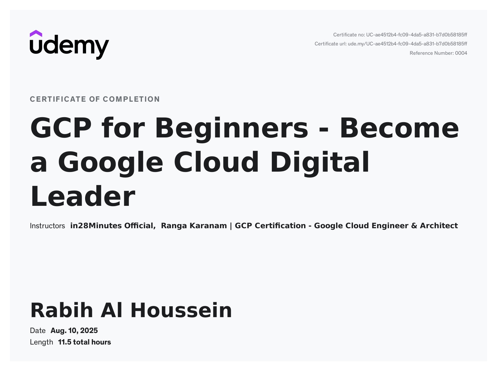 GCP for Beginners - Become a Google Cloud Digital Leader